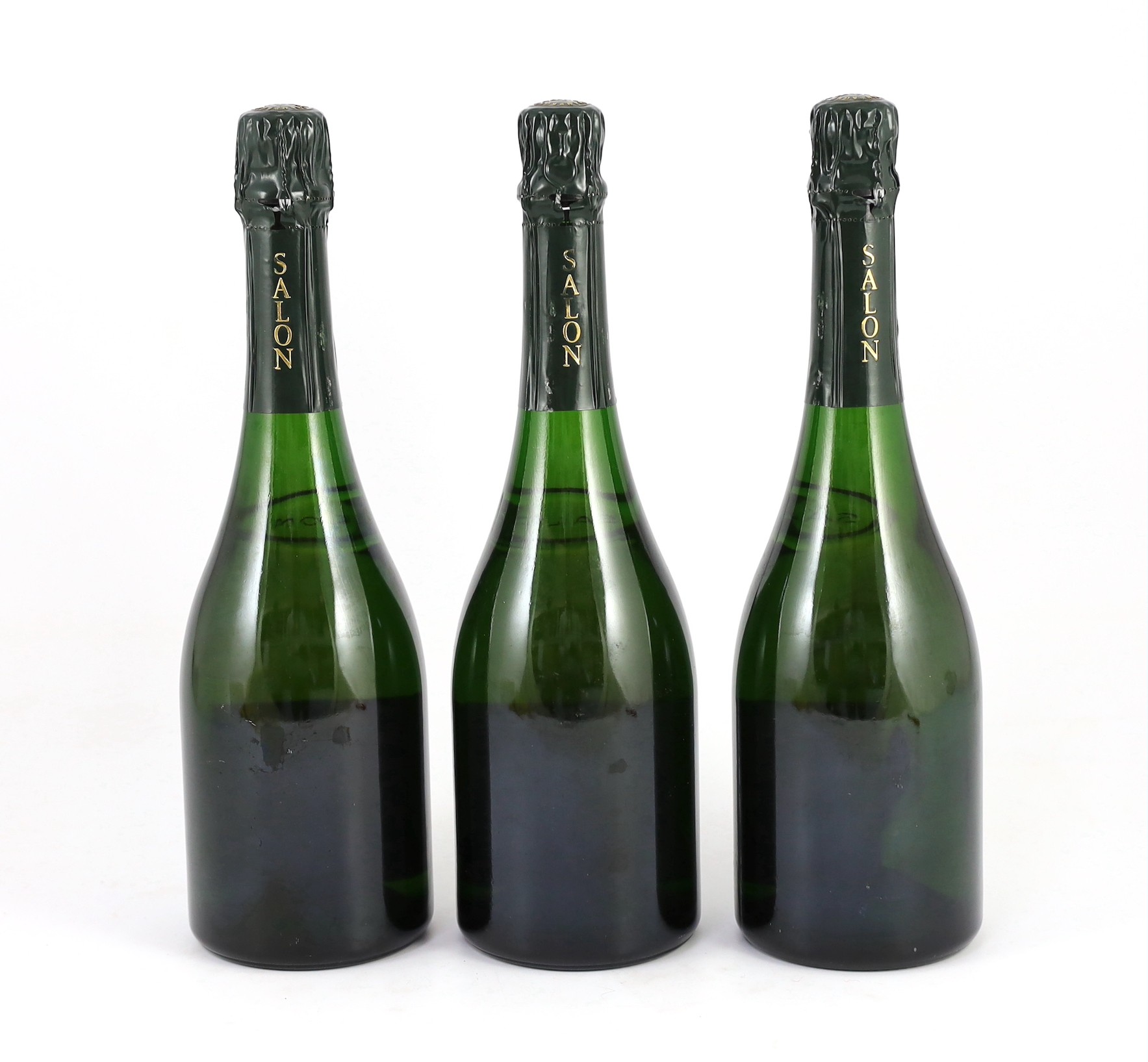 Three bottles of 1983 'Salon' champagne in original boxes